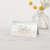 Beach Seaside Wedding Place Card (Voorkant)