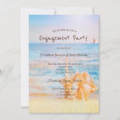 Beach,Seastar,Seashell-Verloving Kaart (Voorkant)