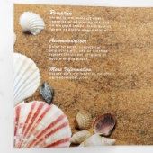 Beach Serenity met Photo All-in-One Weddenschap Drieluik Uitnodiging (Binnenzijde eerst)