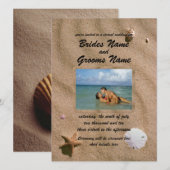 Beach Serenity met Photo Virtual Wedding Kaart (Voorkant / Achterkant)