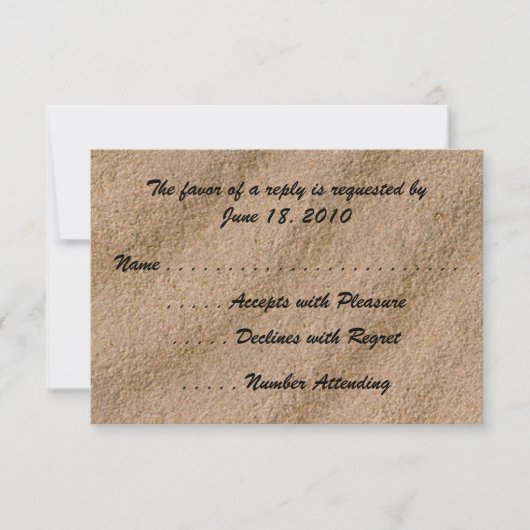 Beach Serenity RSVP-kaarten RSVP Kaartje (Voorkant)