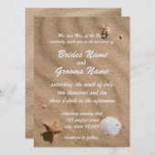 Beach Serenity Wedding Kaart (Voorkant / Achterkant)