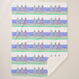 Beach Shack Sherpa Blanket Deken