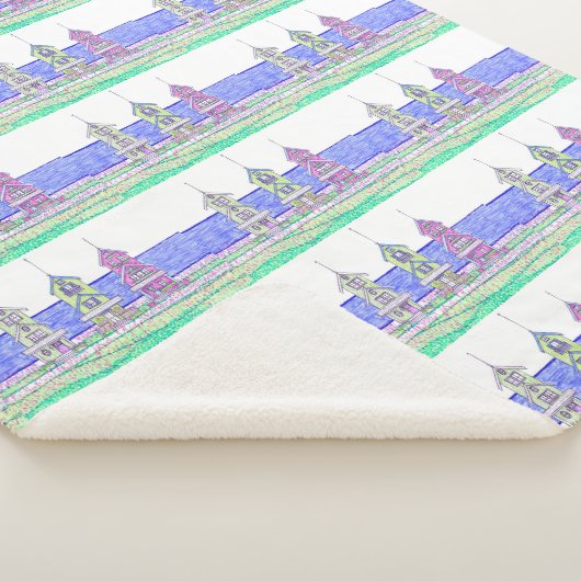 Beach Shack Sherpa Blanket Sherpa Deken (3/4)