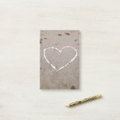 Beach Shell Heart Post-it® Notes (Op bureau)