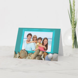 Beach Shells Family Photo Lijst Holiday Cards Feestdagen Kaart