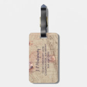 Beach Shells Florida Map Collage Bagagelabel (Achterkant verticaal)