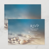 Beach Shells & Pearl Jewelry Elegant RSVP-kaart RSVP Kaartje (Voorkant / Achterkant)