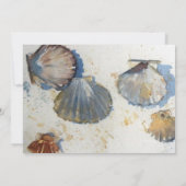 Beach Shells Theme Weddenschap Kaart (Achterkant)
