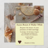 Beach Shells Theme Weddenschap Kaart (Voorkant / Achterkant)