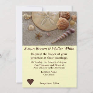 Beach Shells Theme Weddenschap Kaart