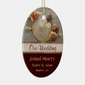 Beach Shells Wedding Favor Keramisch Ornament (Rechts)