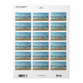 Beach Shore naamlabels Etiket (Full Sheet)