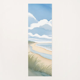 Beach Shore Walk | Coastal Ocean Watercolor Yogamat