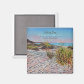 Beach Shoreline Coastal Vacation House Magnet Magneet (Voorkant / Achterkant)