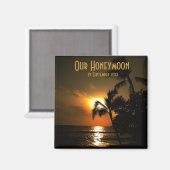 Beach Shoreline Sunset Magneet (Voorkant / Achterkant)