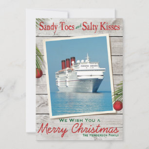 Beach Sign Merry kerstkaart