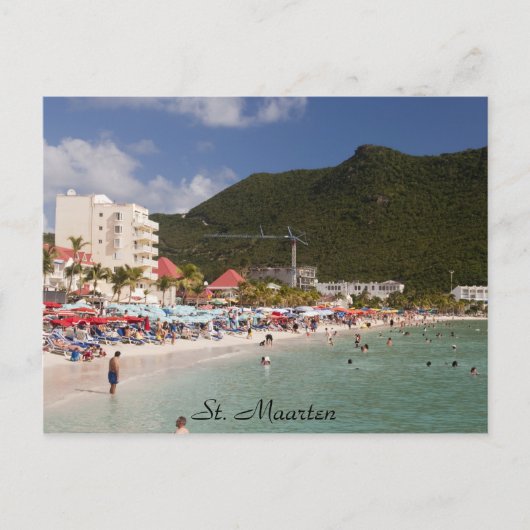 Beach Sint Maarten, Sint Maarten Briefkaart (Voorkant)
