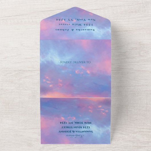 Beach sky Tropical Destination Hawaii Summer All In One Uitnodiging (Buitenkant)