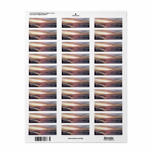 ****BEACH SLEVER**** ÉTIQUETTE DE ADRESSE (Feuille entière)