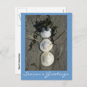 Beach Sneeuwman Feestdagenkaart (Voorkant / Achterkant)