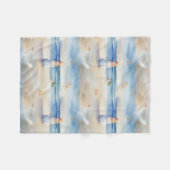 Beach Sneeuwman Fleece Deken (Voorkant (Horizontaal))