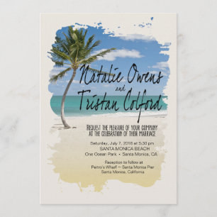 Beach Splash Snapshot Wedding Kaart