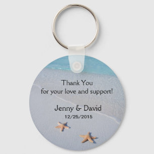 Beach Star Love Personalized Weddenour Favor Sleutelhanger