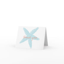 Beach Starfish Note Kaart Dank u kaart