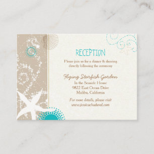 Beach Starfish Weddenschap Reception Enclosure Kaa Informatiekaartje