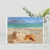 Beach Starfish Wedding Invitiation Customize! Kaart (Staand voorkant)