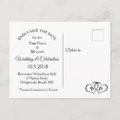 Beach Starfish Wedding Save the Date Briefkaart (Achterkant)