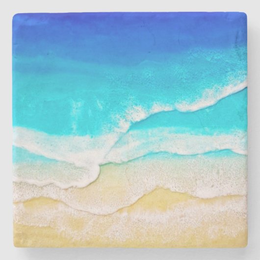 Beach Stenen Onderzetter (Voorkant)