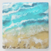 Beach Stenen Onderzetter (Voorkant)