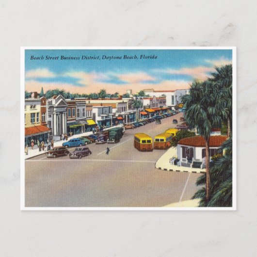 Beach Street, Daytona Beach Briefkaart (Voorkant)