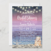 Beach String Lights & Mason Jar Vrijgezellenfeest Kaart (Voorkant)