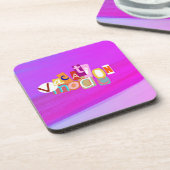 Beach Style Retro Vacay Mode  Bier Onderzetter (Linkerzijde)