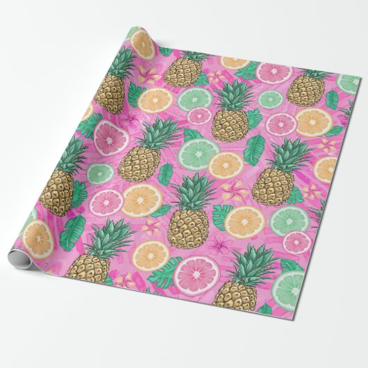Beach Summer Pattern  Cadeaupapier (Uitgerold)