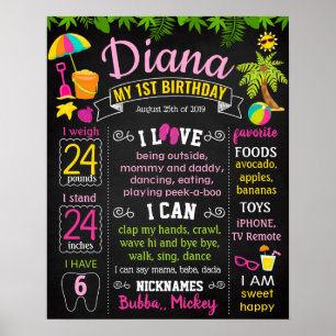 Beach Summer Pool Anniversaire Fille de tableau no