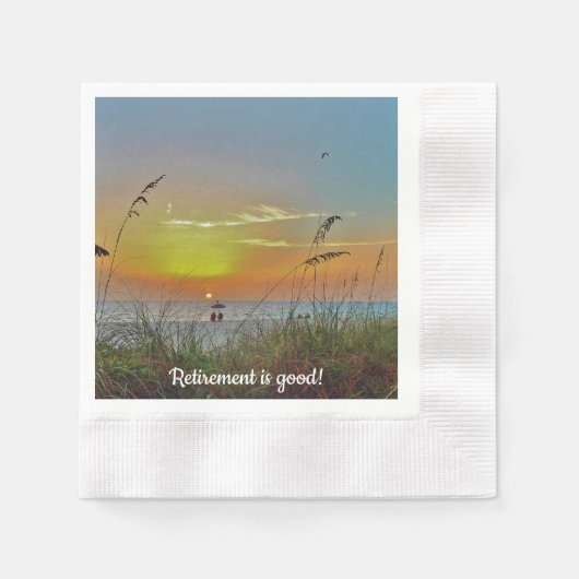Beach Summer Sunset Napkins Servet (Voorkant)