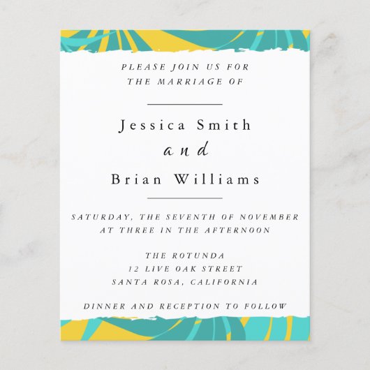 Beach Summer Wedding Flyer (Voorkant)