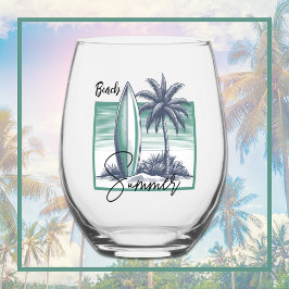 Beach Summer Wijnglas Zonder Voet