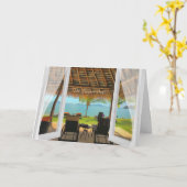 Beach Sun Fun Tropics magische verjaardag Kaart (Gele Bloem)