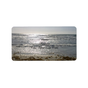 Beach Sunrise Adresetiketten Etiket