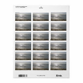 Beach Sunrise Adresetiketten Etiket (Full Sheet)