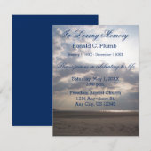 Beach Sunrise | Begrafenis | Herdenkingsdienst Kaart (Voorkant / Achterkant)