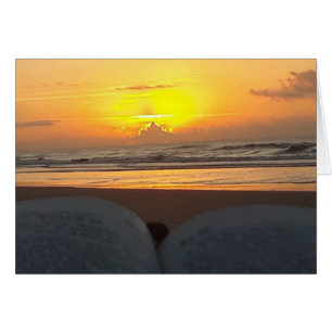 Beach Sunrise Blessing Card, behoort tot de Sunris