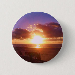 Beach sunrise knop ronde button 5,7 cm