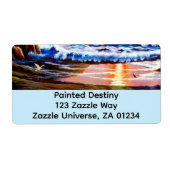 Beach Sunrise Label (Voorkant)