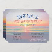 Beach Sunrise Party uitnodiging (Voorkant / Achterkant)